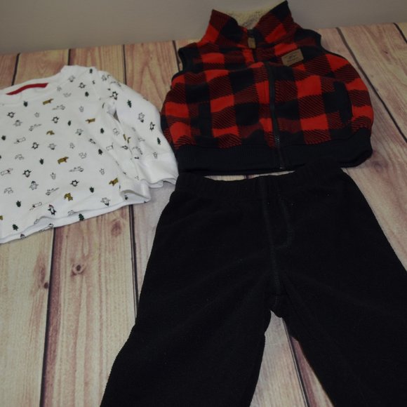 Carter's Baby Boys 18 Months 3 pc Christmas Outfit Set - Picture 1 of 7